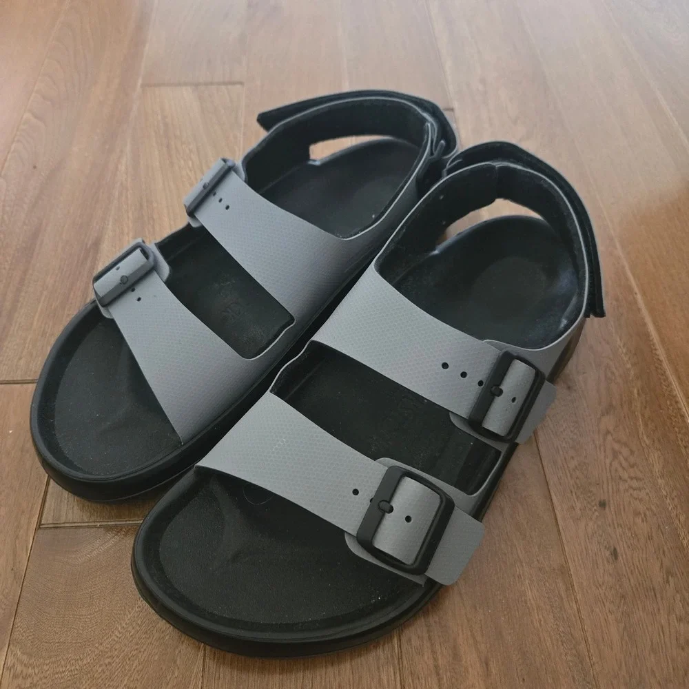 Birkenstock Mogami Terra Gray Black Sport Sandals Mens 42 US 9-9.5 Outdoor
